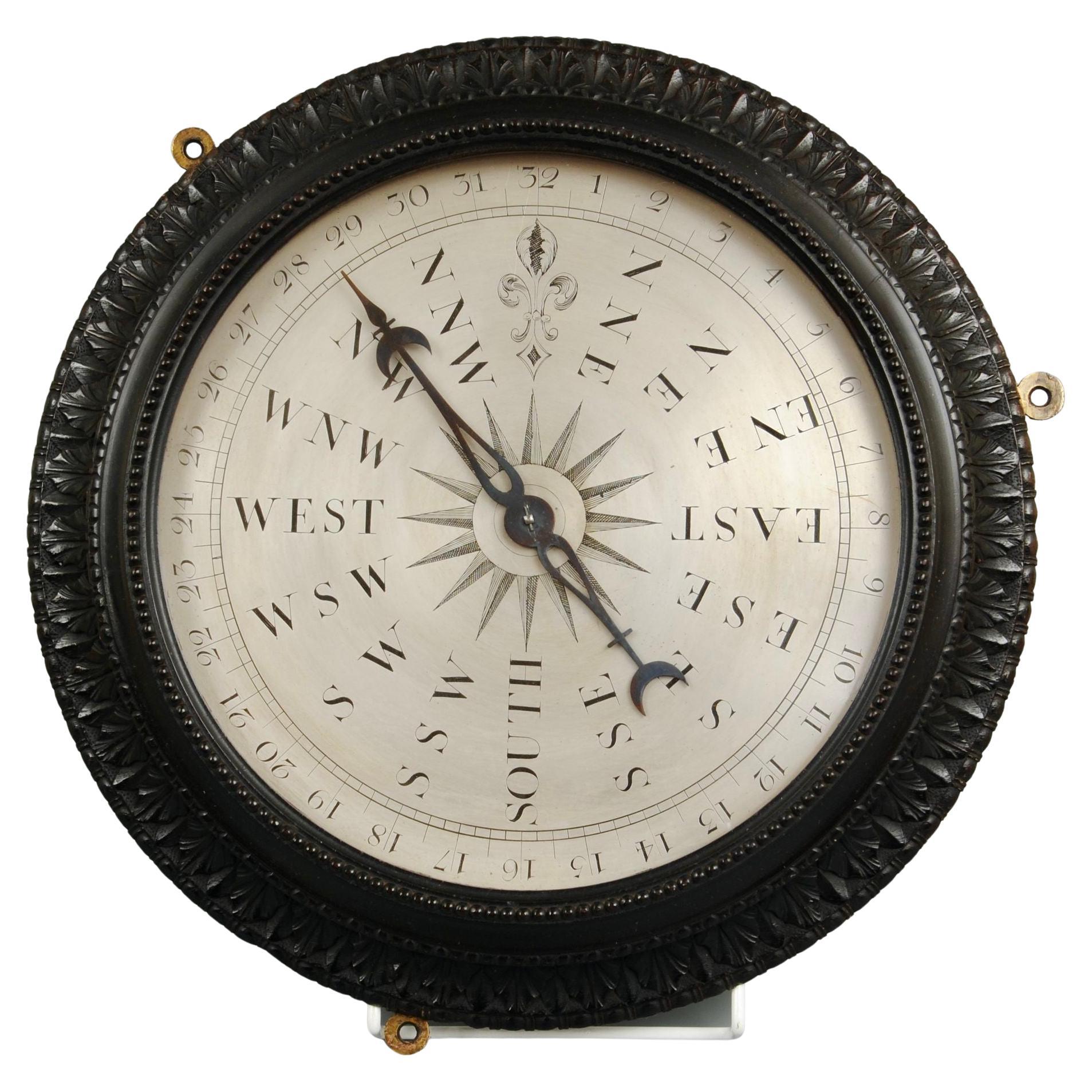 Very Rare Wind Vane Dial in the Manner of Whitehurst For Sale
