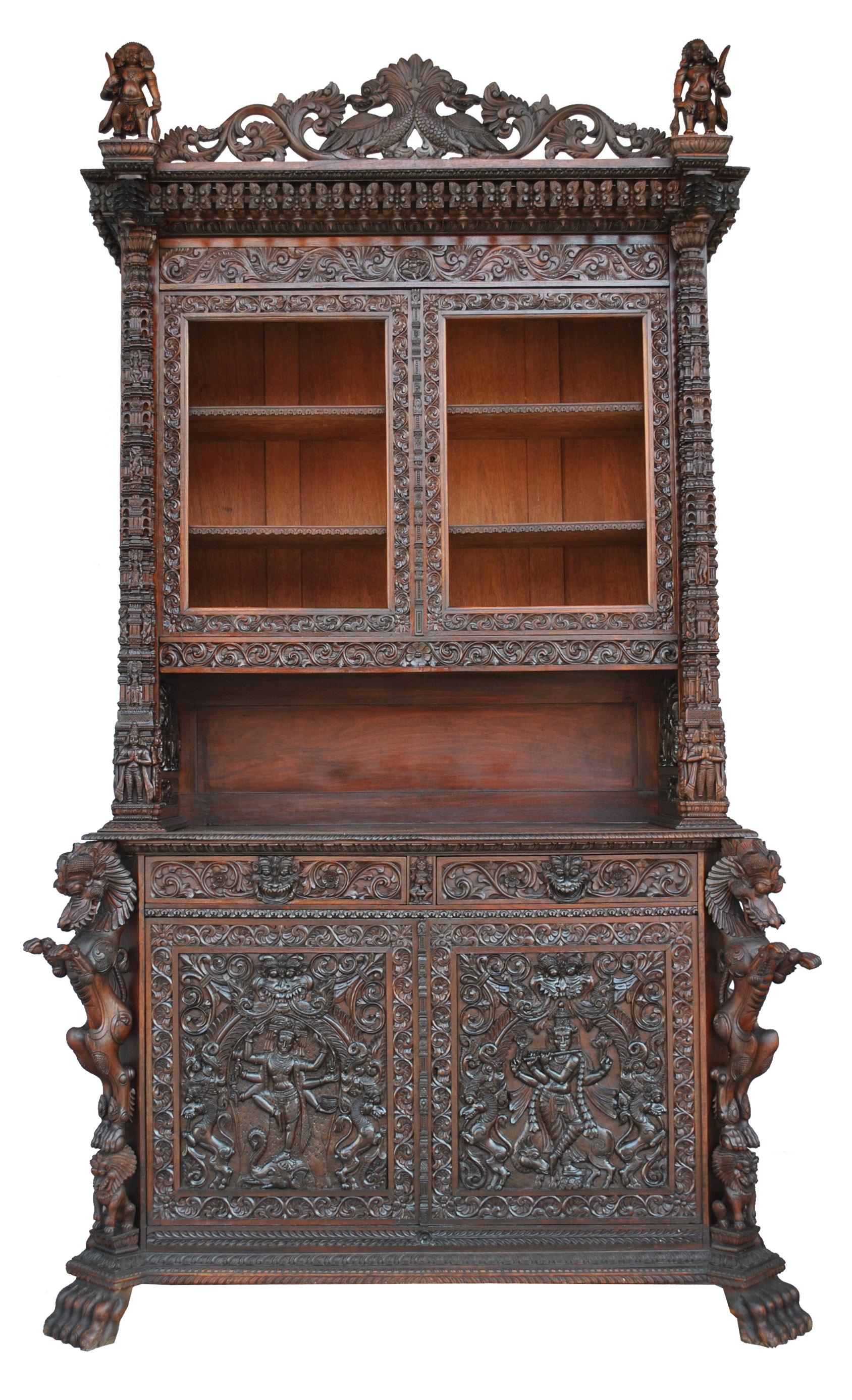 Very Richly Carved 19th Century Indian Cupboard 13