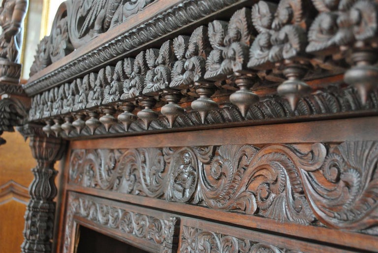 Very Richly Carved 19th Century Indian Cupboard For Sale at 1stDibs ...