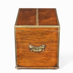 Very Robust Brassbound William IV Anglo-Chinese Padouk Silver Chest