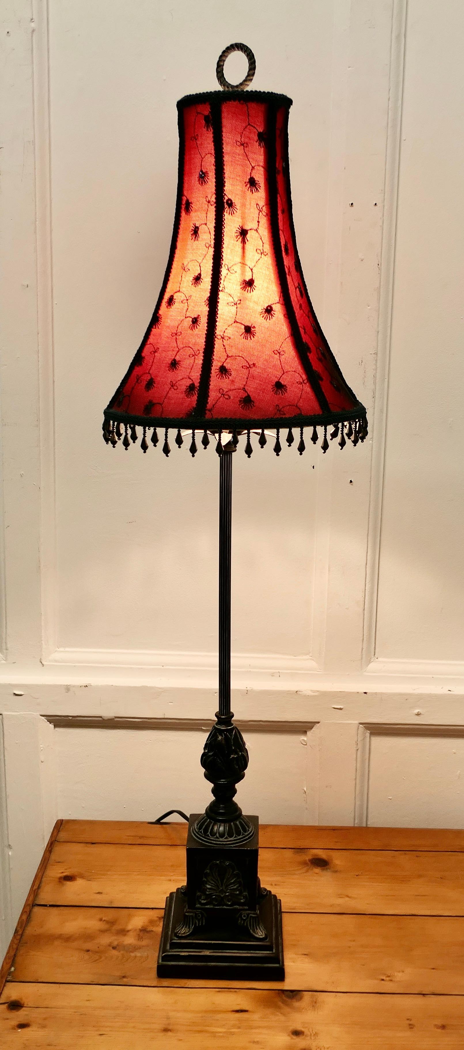 Folk Art A Very Scary Gothic Looking Tall Witches Lamp   For Sale