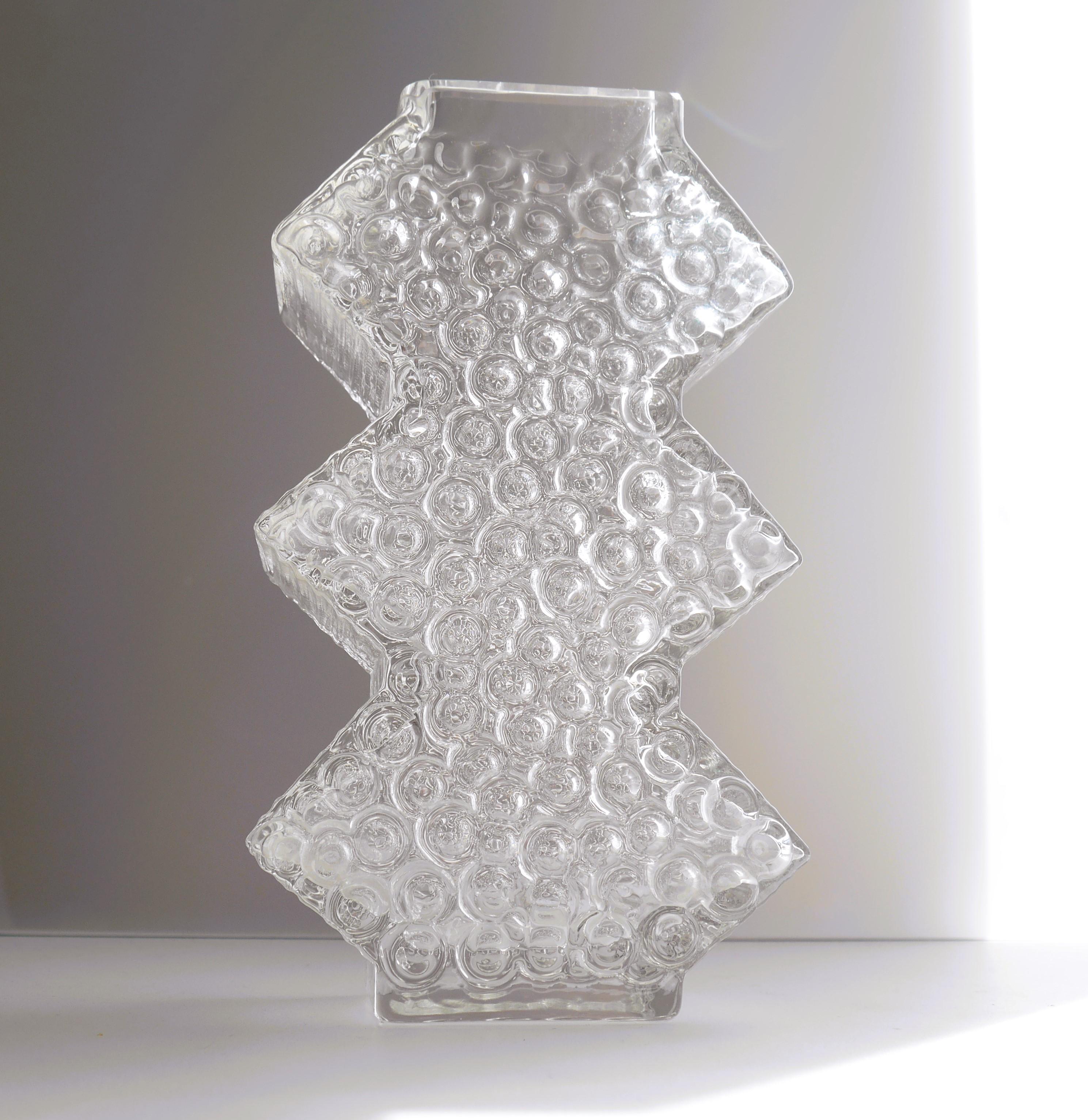 Very Special Glass Vase Made by Josef Schott for Smålandshyttan, Sweden For Sale 2