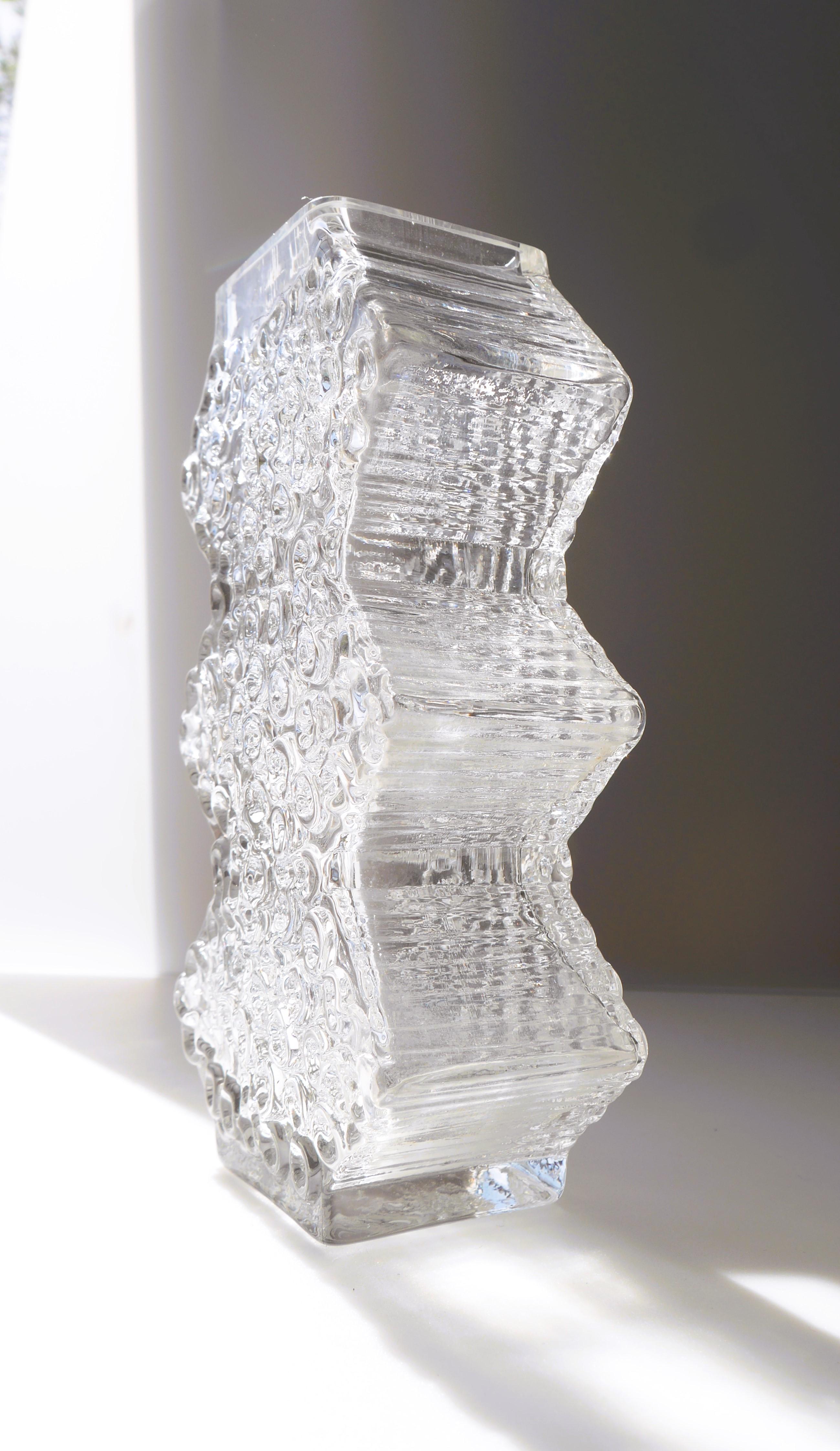 Very Special Glass Vase Made by Josef Schott for Smålandshyttan, Sweden For Sale 1
