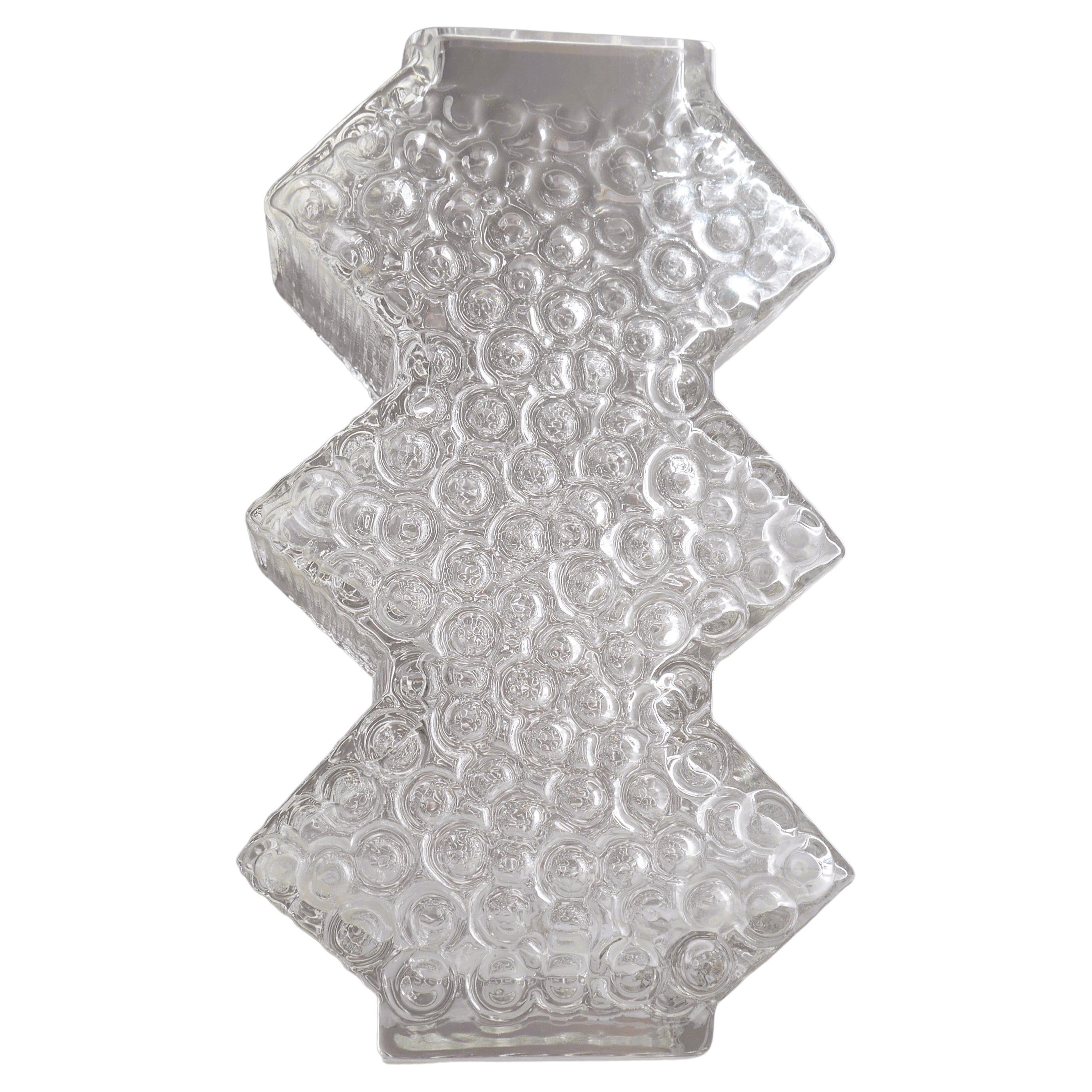 Very Special Glass Vase Made by Josef Schott for Smålandshyttan, Sweden For Sale