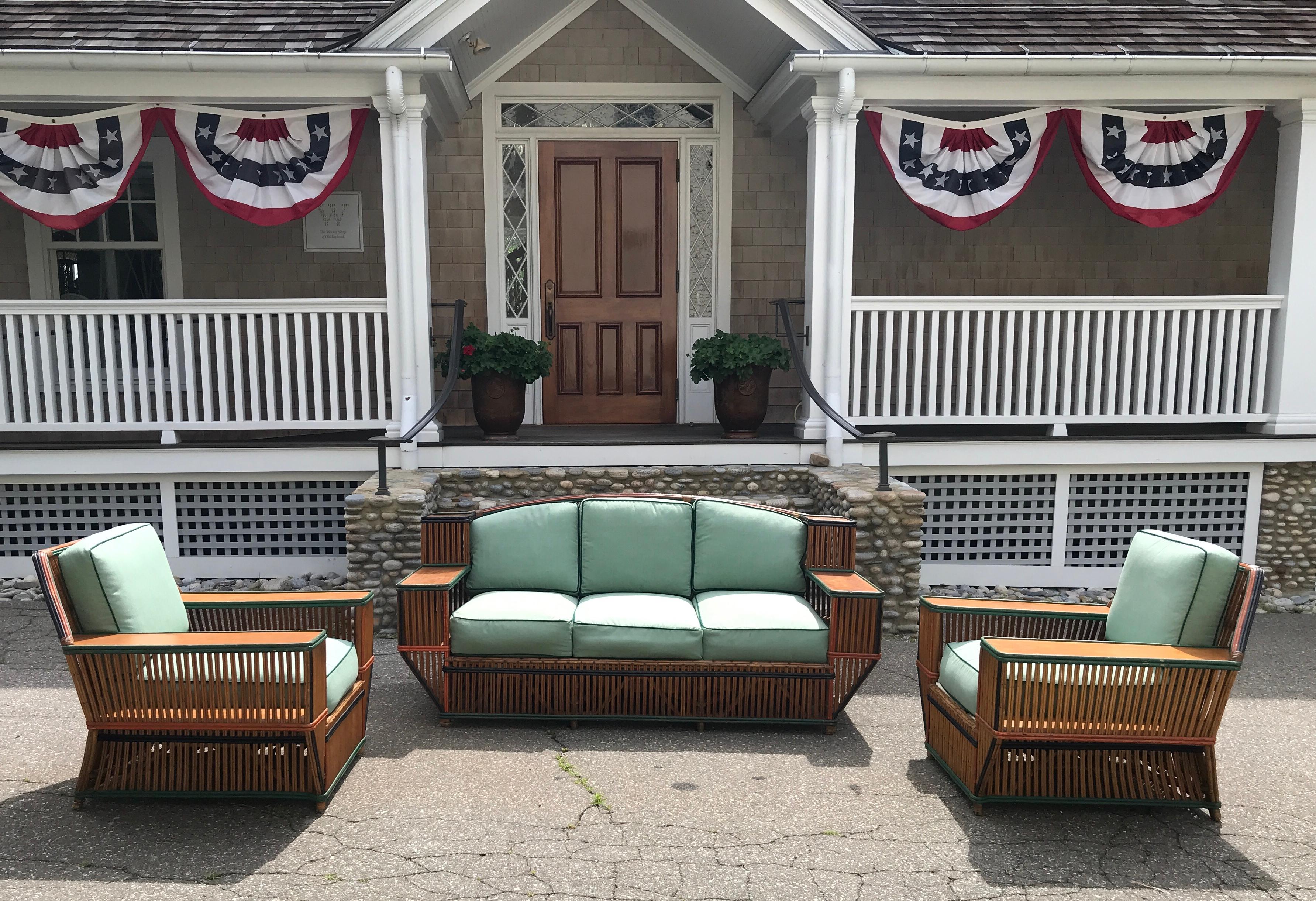 American Very Special Stick Rattan Porch Set