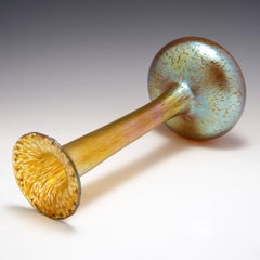A Very Tall Gold Loetz Candia Papillon Vase, c1910