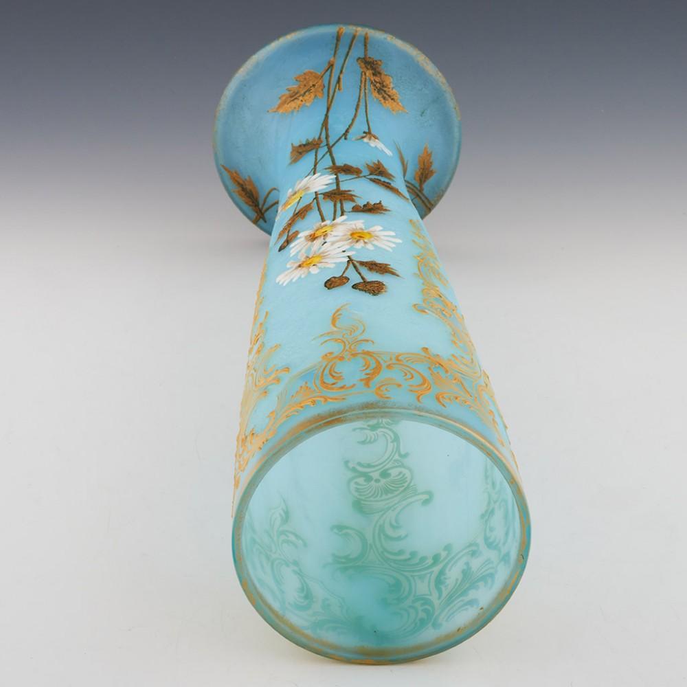 Very Tall Legras Art Nouveau Glass Enamelled Cameo Vase C1900 4