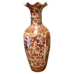 A Very Tall Oriental Ceramic Satsuma Vase   This is a superb statement piece