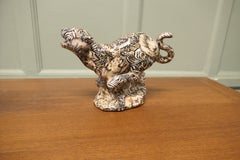 A Very Unusual Patchwork Collage Ceramic Cheetah