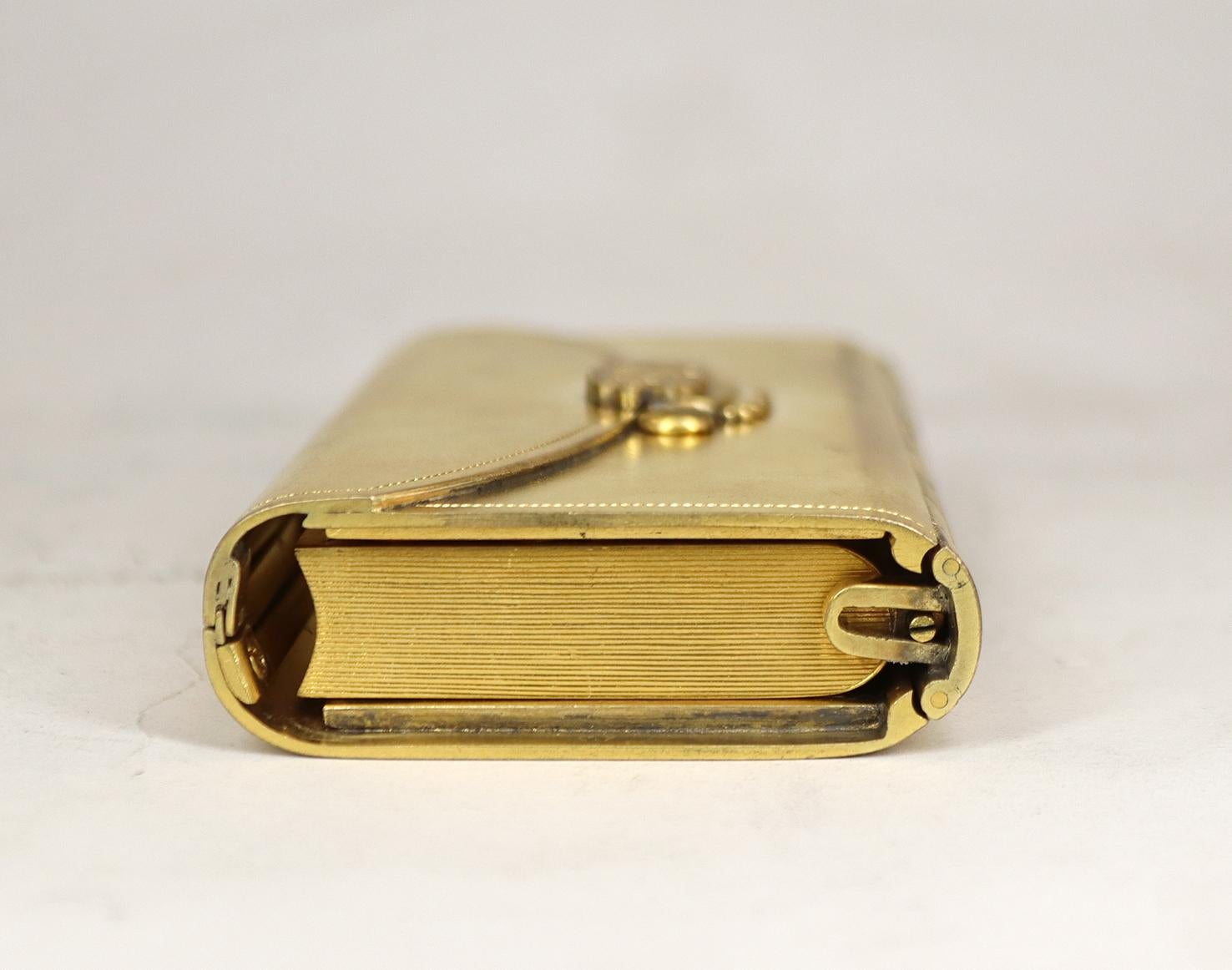 A Very Unusual Travel Clock in The Shape of a Prayer Book For Sale 3