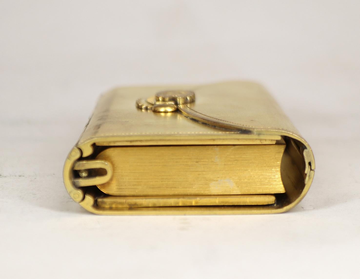 A Very Unusual Travel Clock in The Shape of a Prayer Book For Sale 4