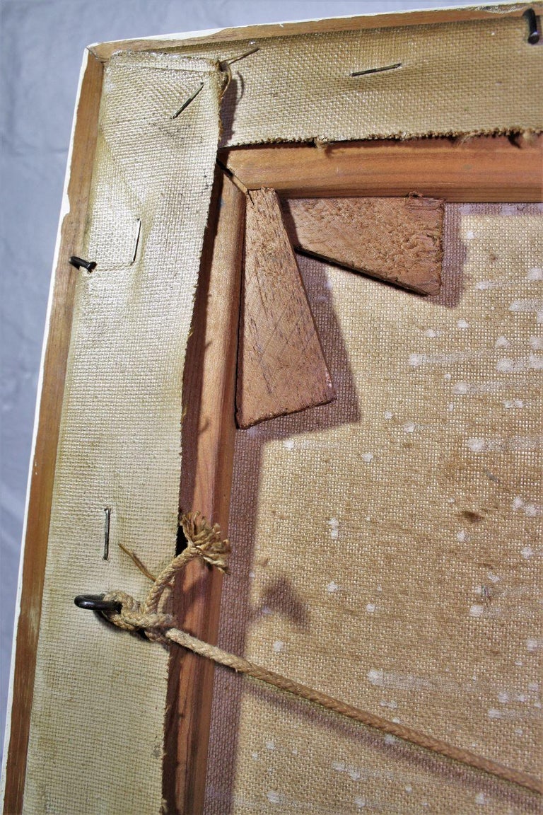 Vibrant Sea Dockside Mooring Oil Painting Named 'Herring Sheds' by Ron