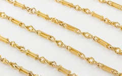 Victorian 18 Carat Long Fancy Link Guard Chain