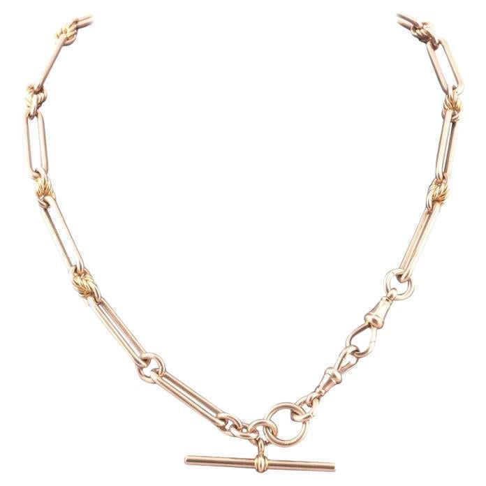 A Victorian 9ct Yellow Gold Albert Chain Necklace