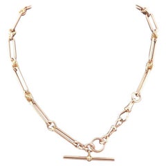 A Victorian 9ct Yellow Gold Albert Chain Necklace