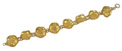Victorian 9 Karat Gold Buttercup Bracelet