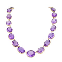 A Victorian amethyst rivière necklace