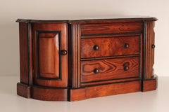 Victorian Antique Apprentice Piece Miniature Pitch Pine Cabinet 1880