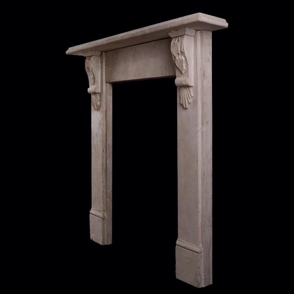 19th Century A Victorian Bath Stone Fireplace For Sale