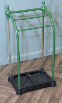 A Victorian Brass and Cast Iron Walking Stick Stand or Umbrella Stand