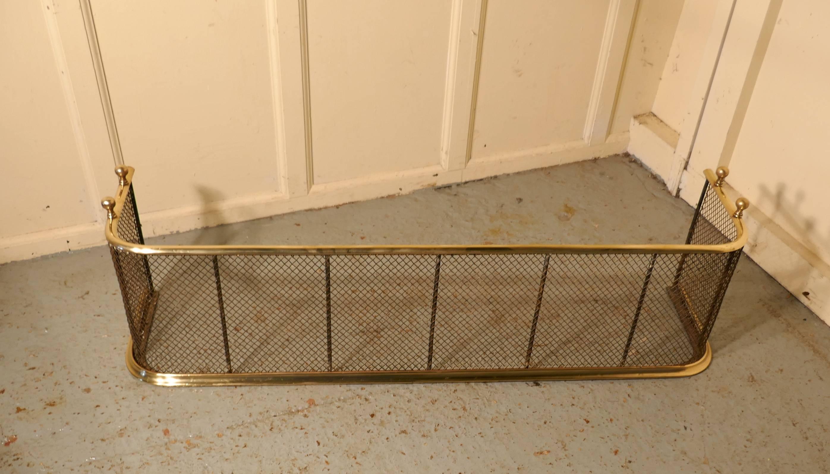 Victorian Brass and Iron Fender or Fireguard 1