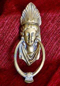 Victorian Brass Caryatid Door Knocker