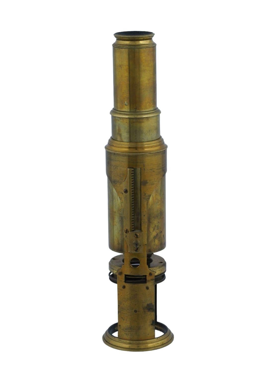 English A Victorian Brass Microscope By J.P. Cutts & Sons
