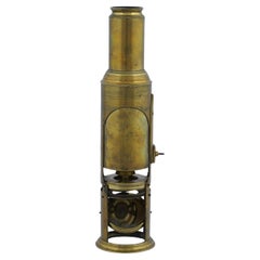 Used A Victorian Brass Microscope By J.P. Cutts & Sons