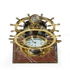 Reloj victoriano de latón de Elkington & Co.