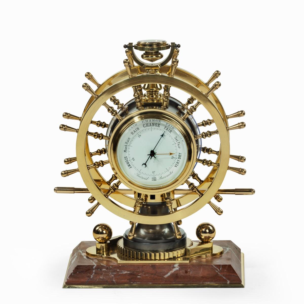 Late 19th Century Victorian Brass Novelty Clock by Elkington & Co For Sale