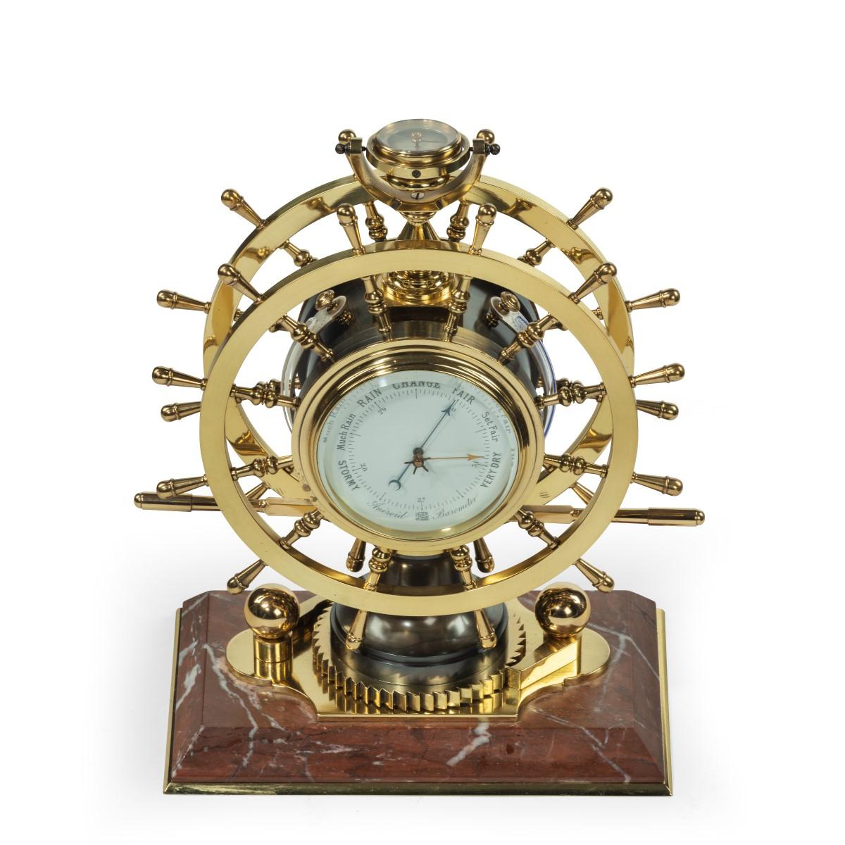 Victorian Brass Novelty Clock by Elkington & Co For Sale 1