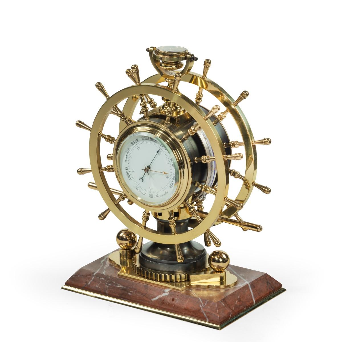 Laiton Horloge fantaisie victorienne en laiton d'Elkington & Co en vente