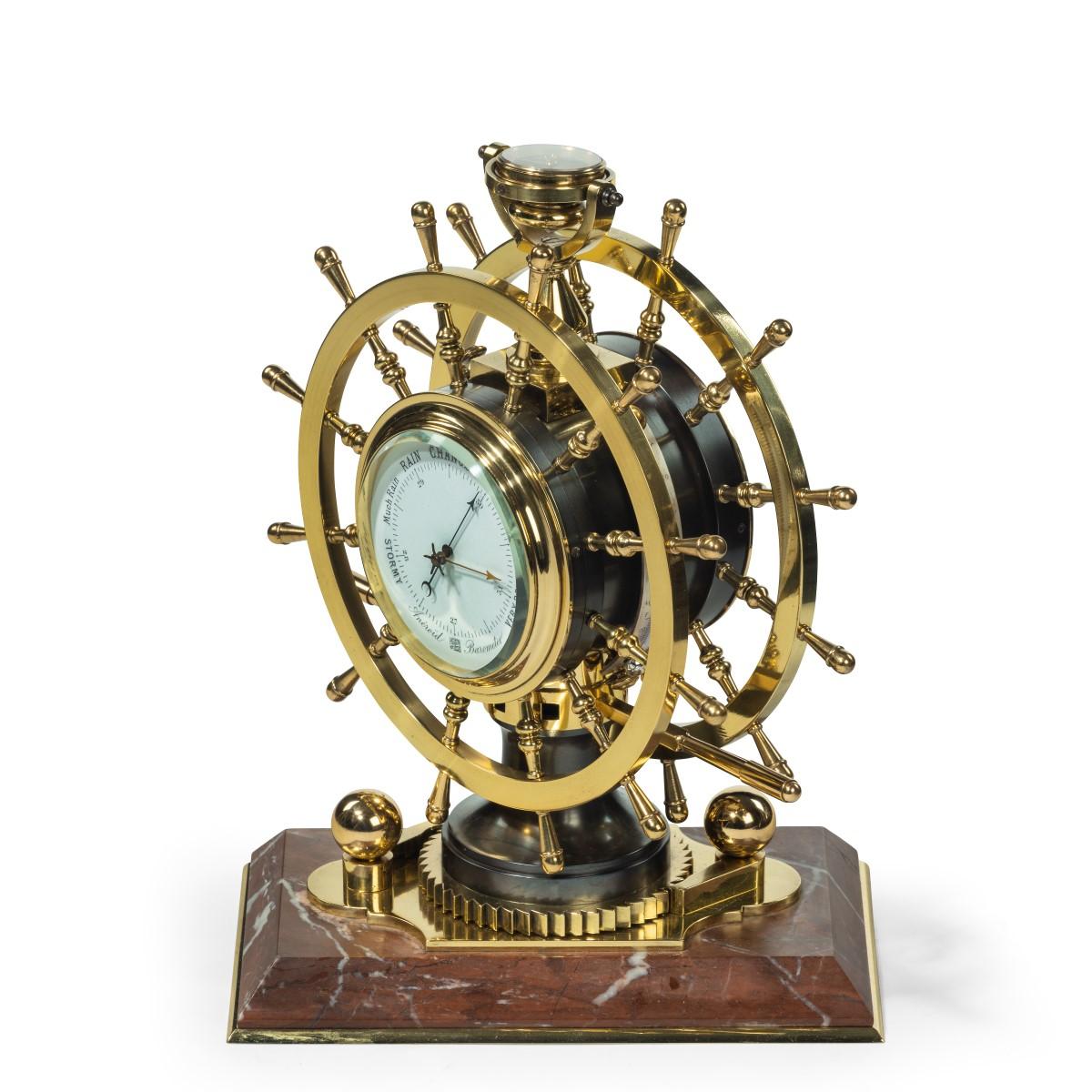 Victorian Brass Novelty Clock by Elkington & Co For Sale 4
