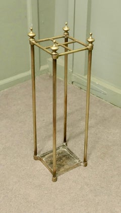 A Victorian Brass Walking Stick Stand or Umbrella Stand A charming piece