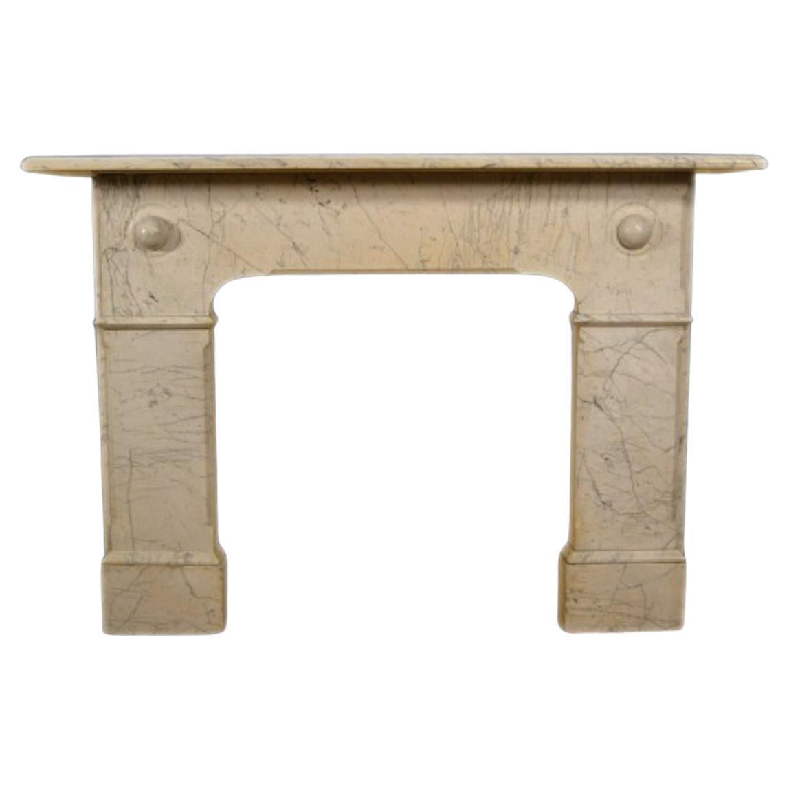 Carrara Marble Regency Style Fireplace Mantel For Sale at 1stDibs
