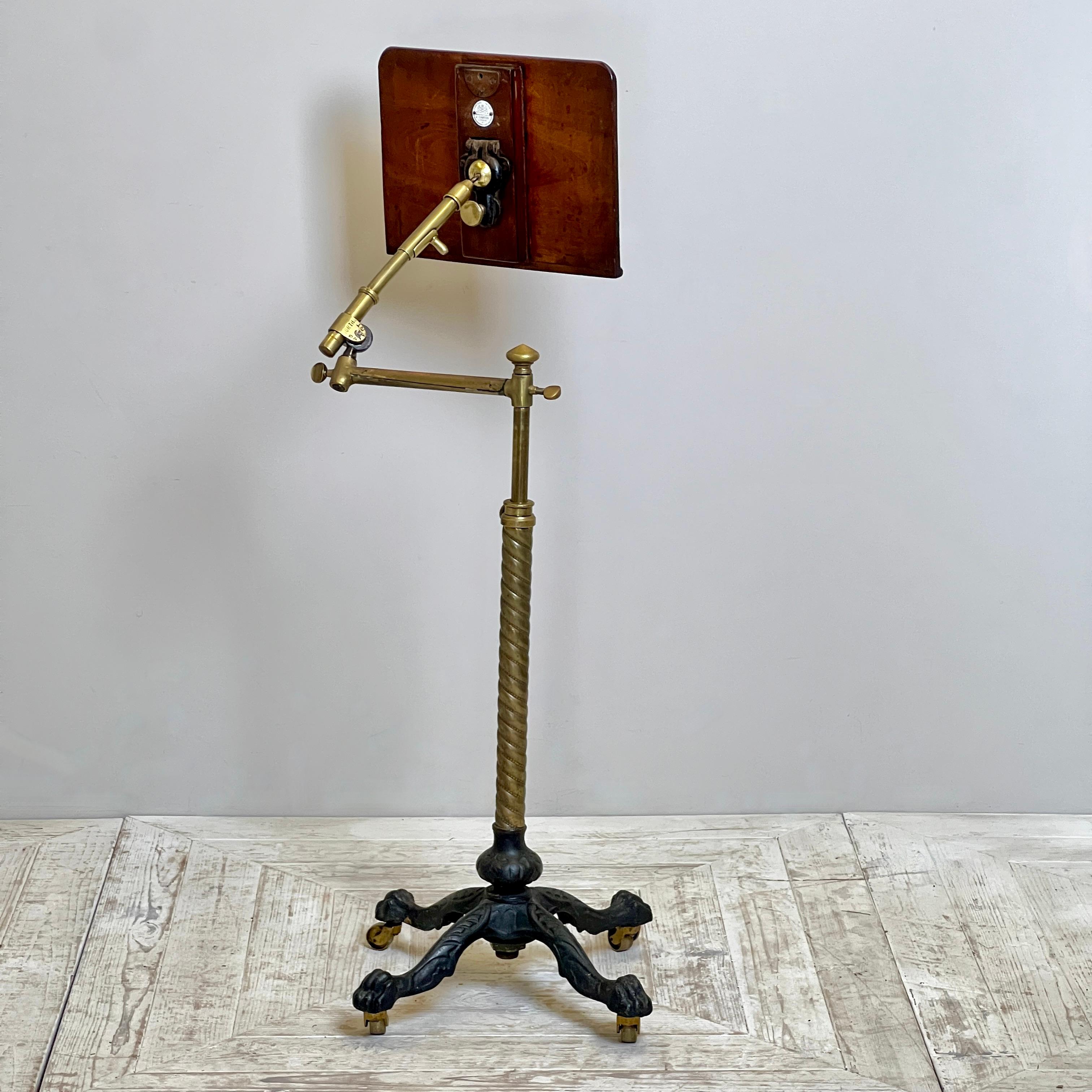Un leggio vittoriano Carter's Patent in ottone e ghisa in vendita 4