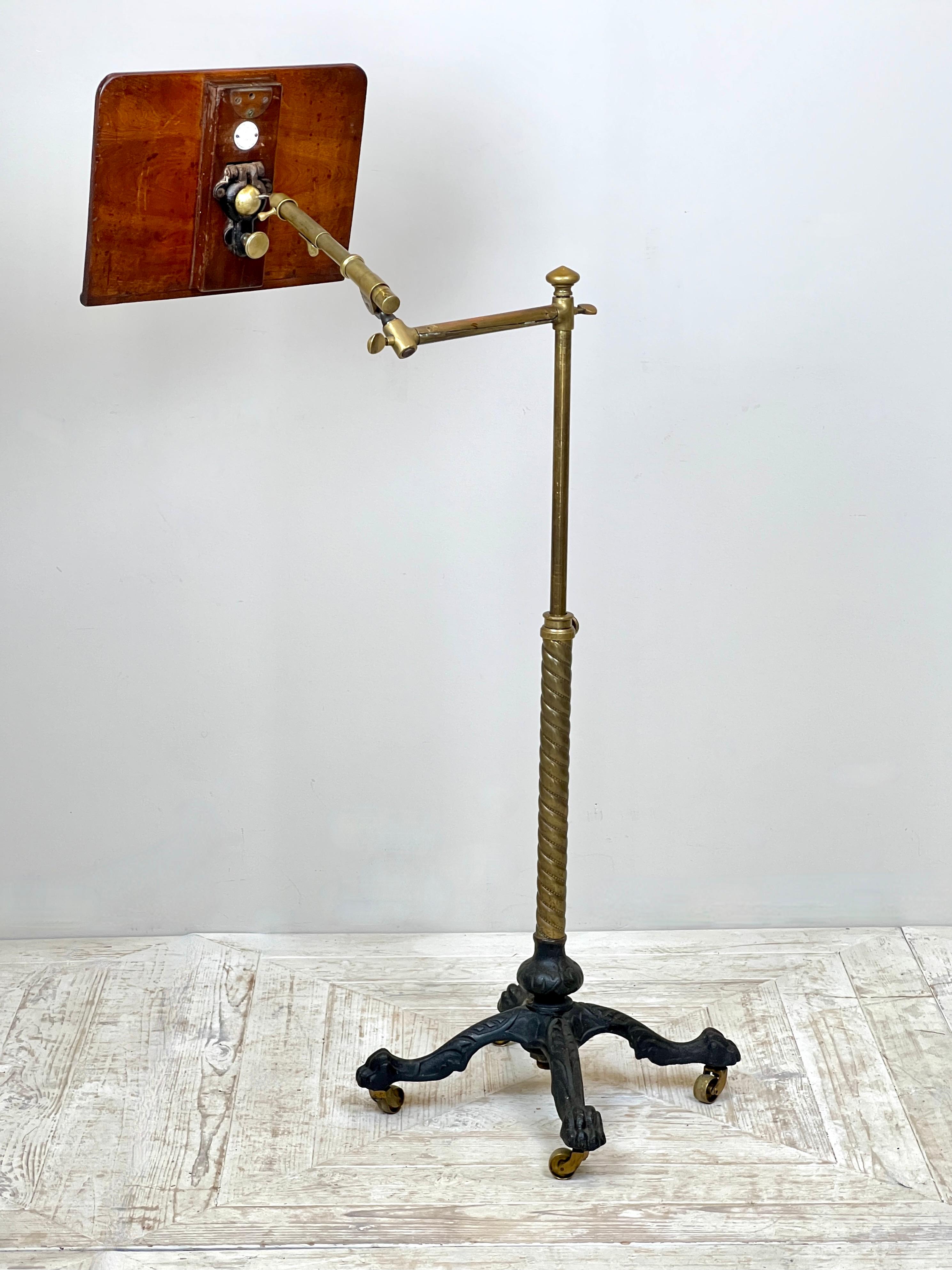 Un leggio vittoriano Carter's Patent in ottone e ghisa In condizioni buone in vendita a London, GB