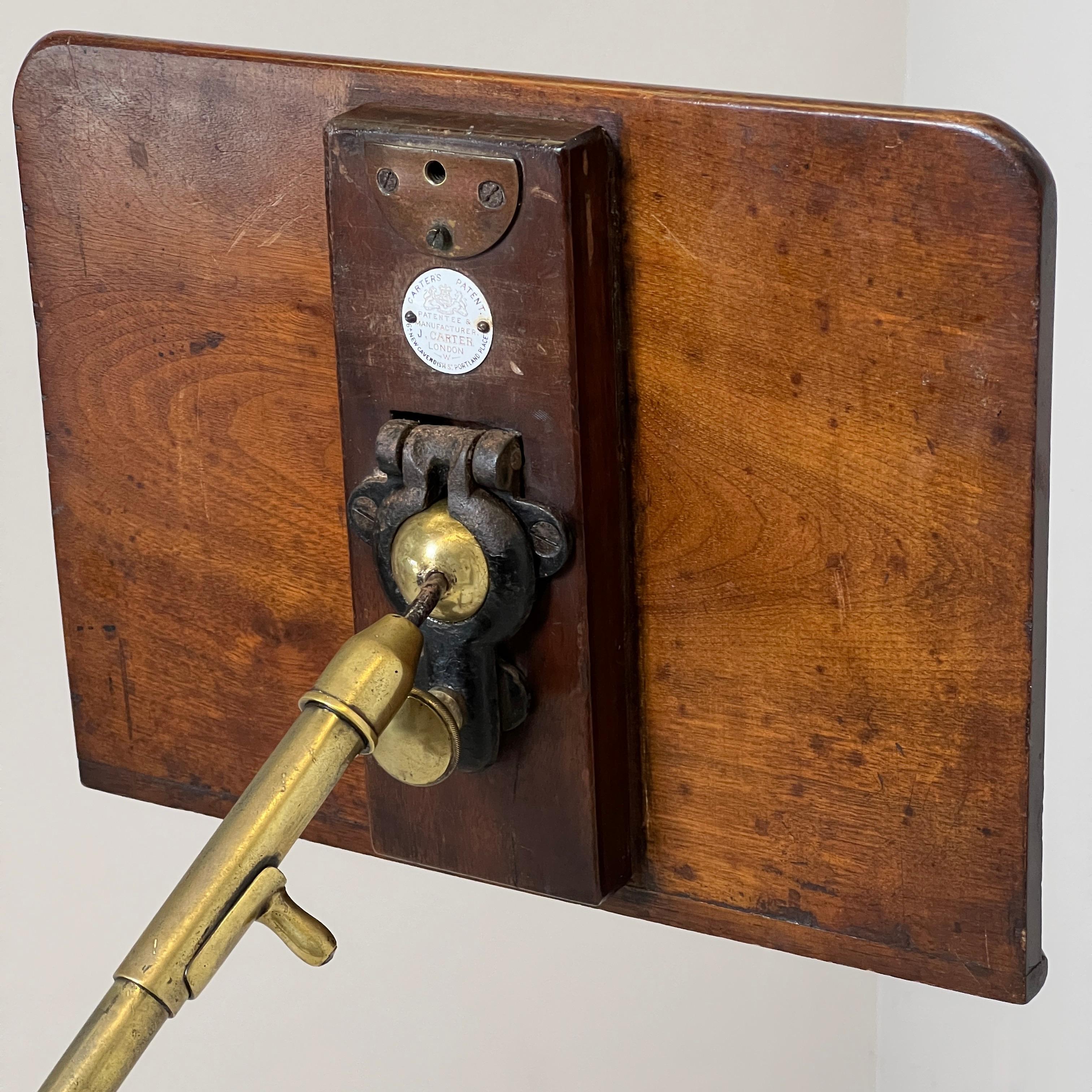 Un leggio vittoriano Carter's Patent in ottone e ghisa in vendita 2