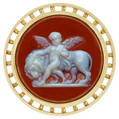 A Victorian Carved Hardstone Cameo Brooch