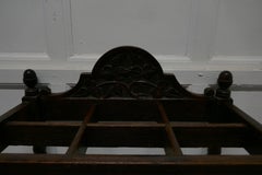 Victorian Carved Oak Stick Stand & Matching Mirror Set