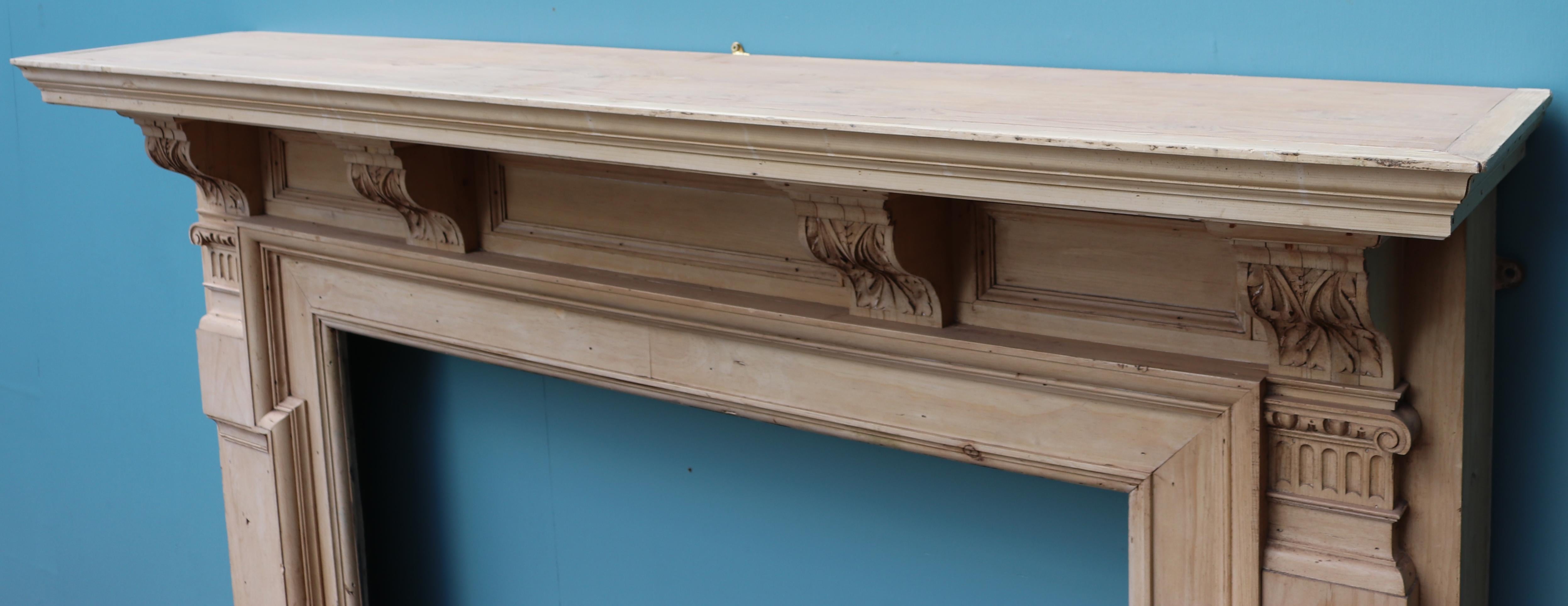 Victorian Carved Pine Fire Surround 1