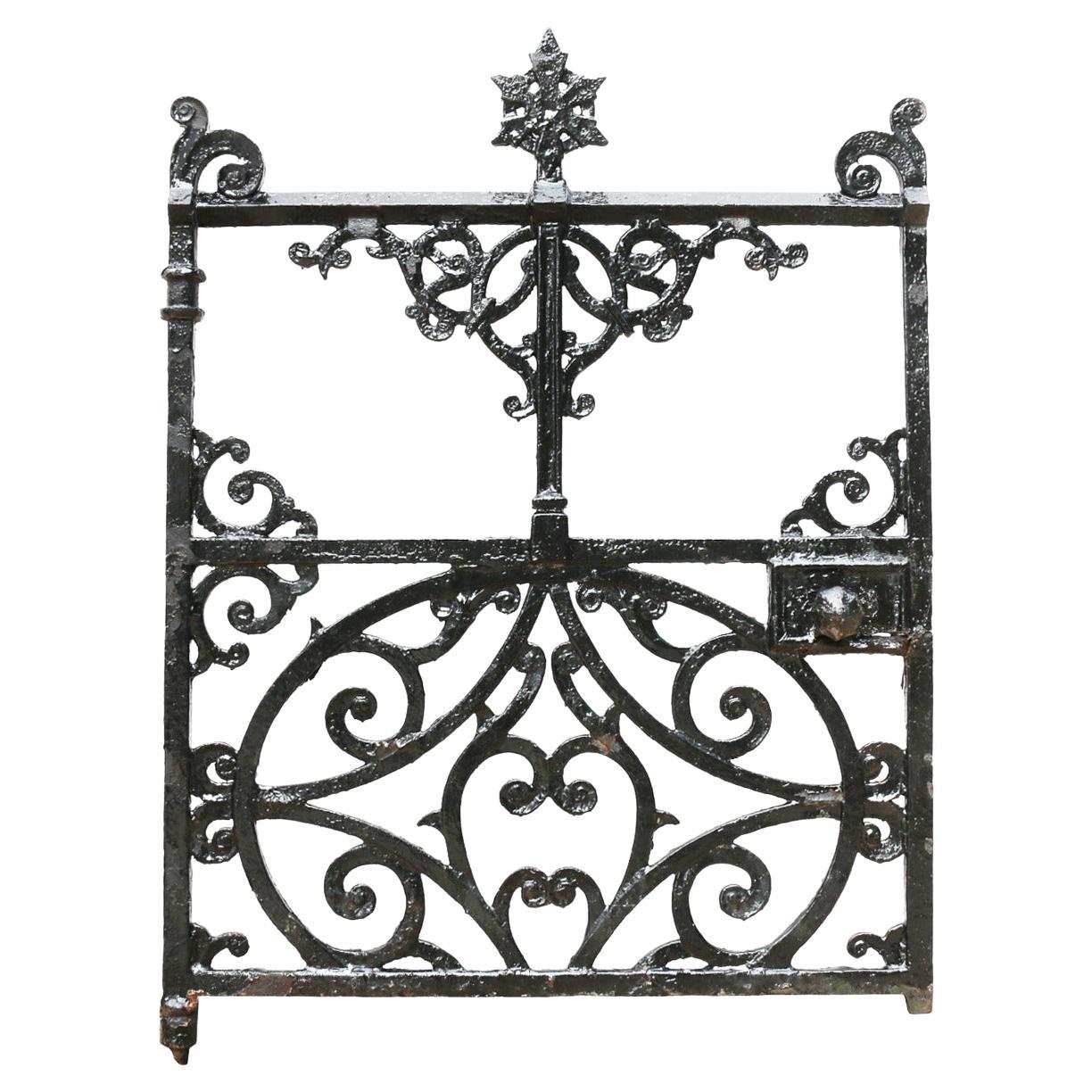 Victorian Cast Iron Pedestrian Gate For Sale
