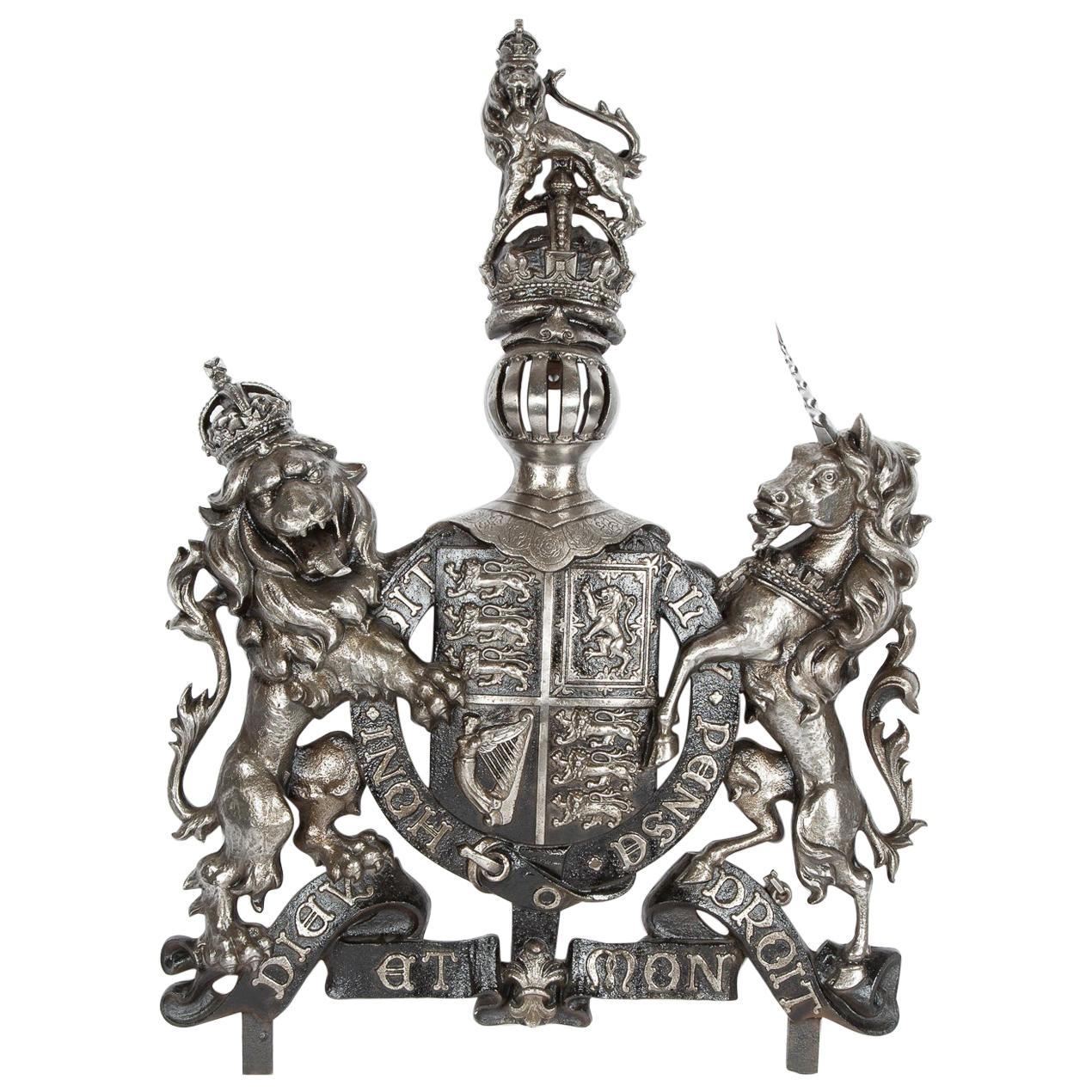 Victorian Cast Iron Royal Coat of Arms of the United Kingdom, circa