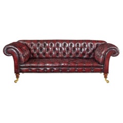 Used Victorian Deep Buttoned Chesterfield Settee