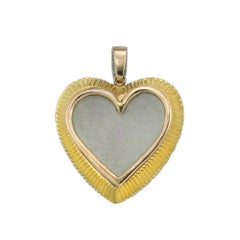 Victorian Diamond and Ruby Heart-Locket Pendant