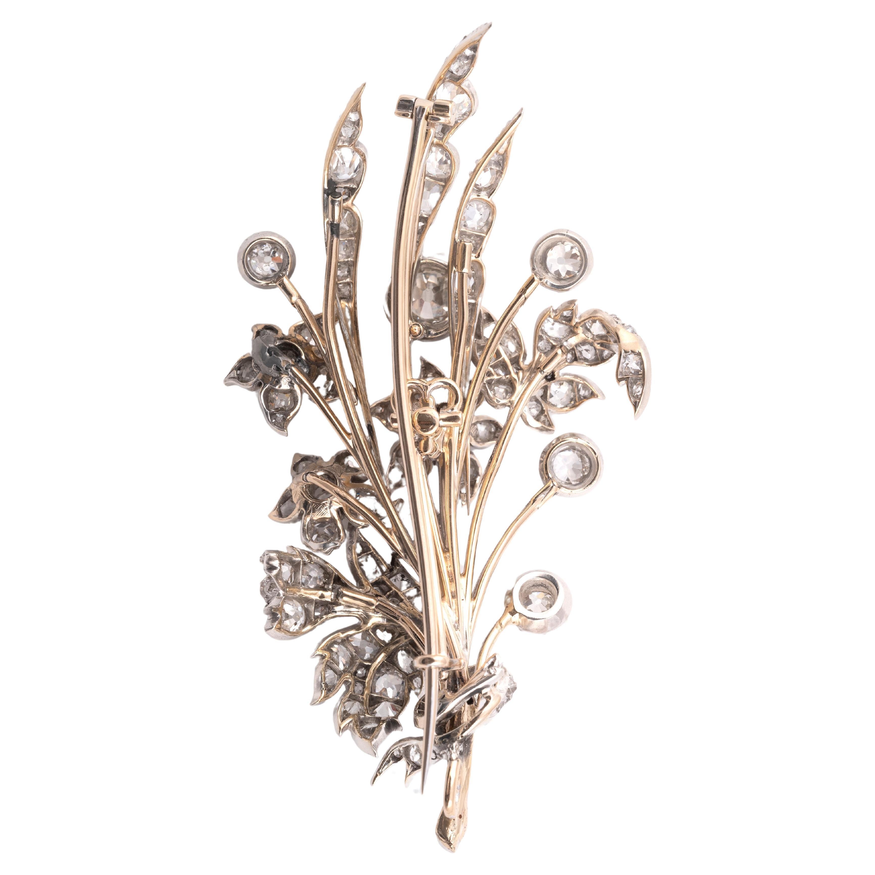 Vittoriano Una spilla/pendente vittoriano con diamante in vendita