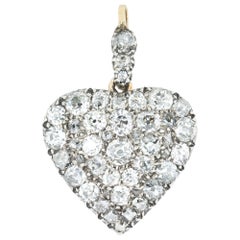 Victorian Diamond Heart Pendant