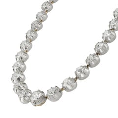 A Victorian diamond riviere necklace