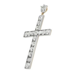 A Victorian diamond-set cross pendant