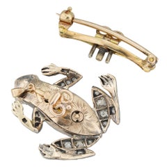 A Victorian diamond-set frog brooch/pendant